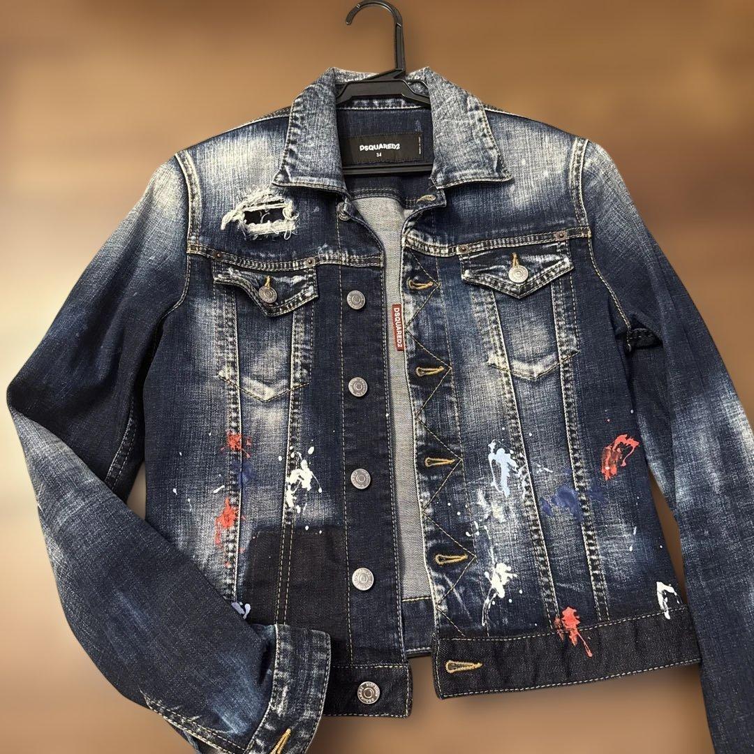 Dsquared2 ダークブルー デニムジャケット 34