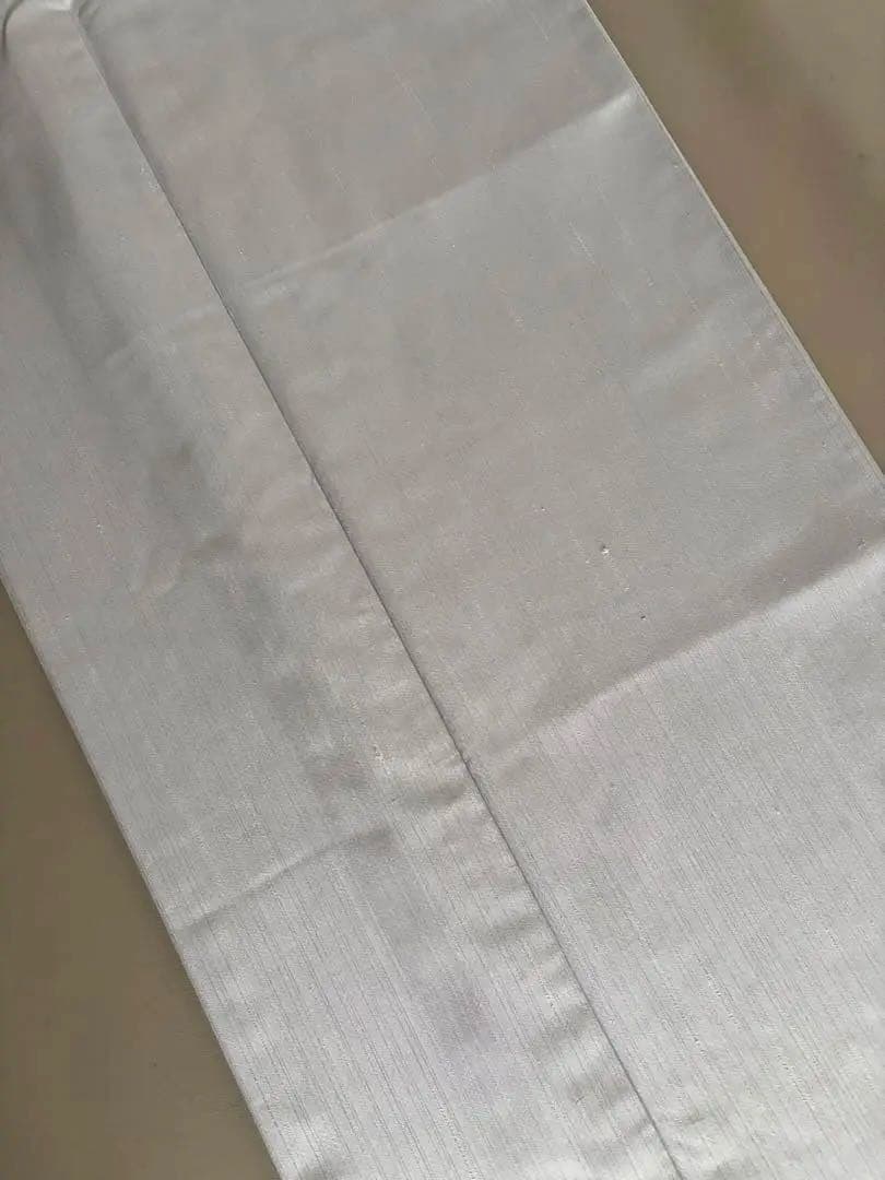 きもの英 経節紬調 無地 シルバーグレー 洗えるきもの ポリエステル