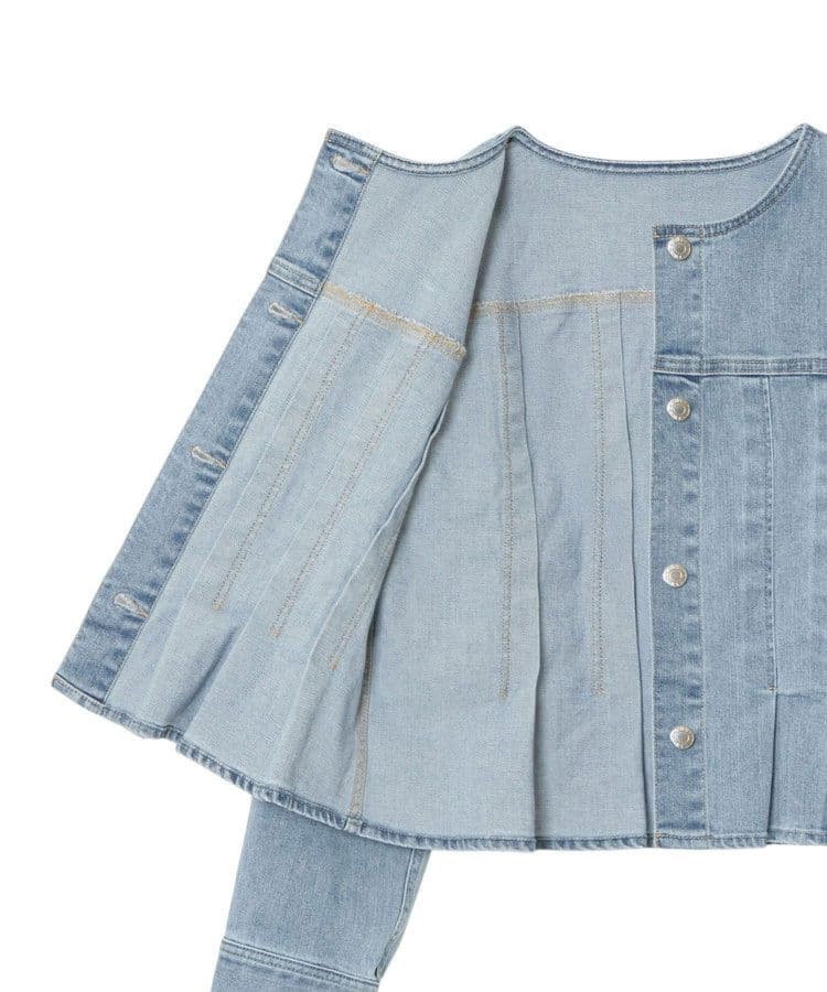 ANAYI ストレッチデニムノーカラー ジャケット サイズ38