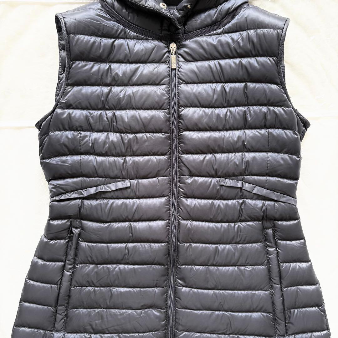 極美品*モンクレール ライトダウンジャケット ロング ジレ ベスト フード