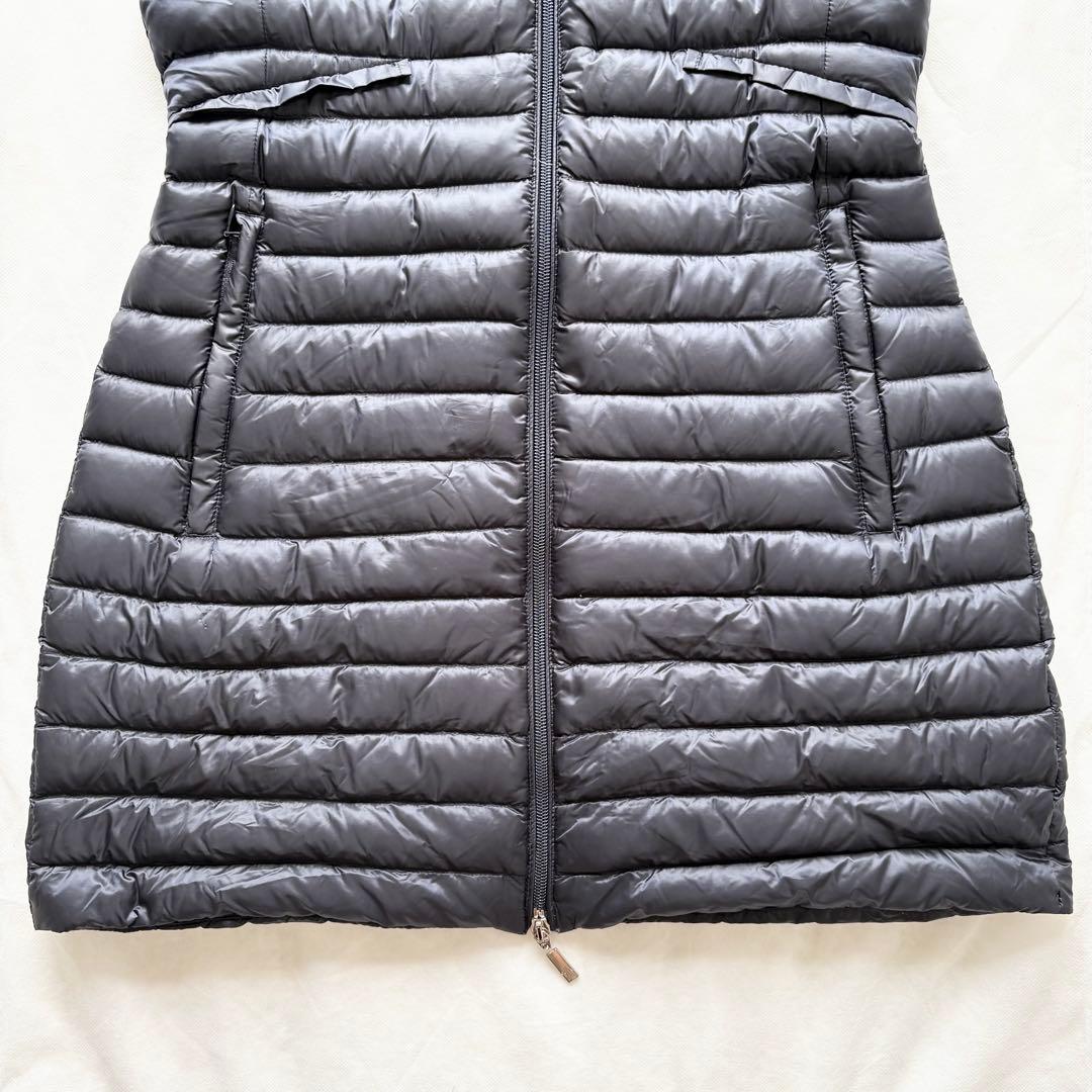 極美品*モンクレール ライトダウンジャケット ロング ジレ ベスト フード