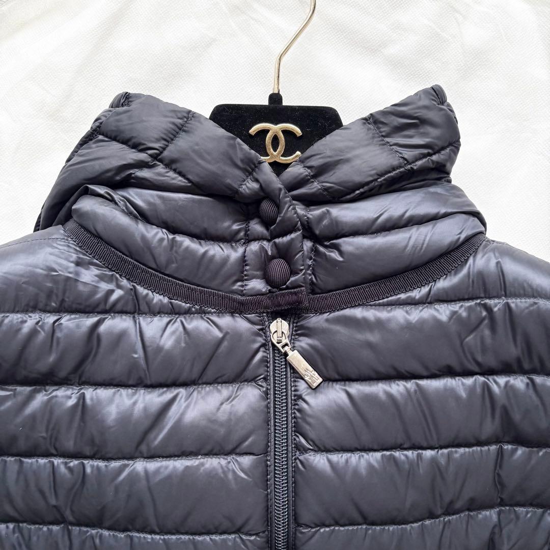 極美品*モンクレール ライトダウンジャケット ロング ジレ ベスト フード