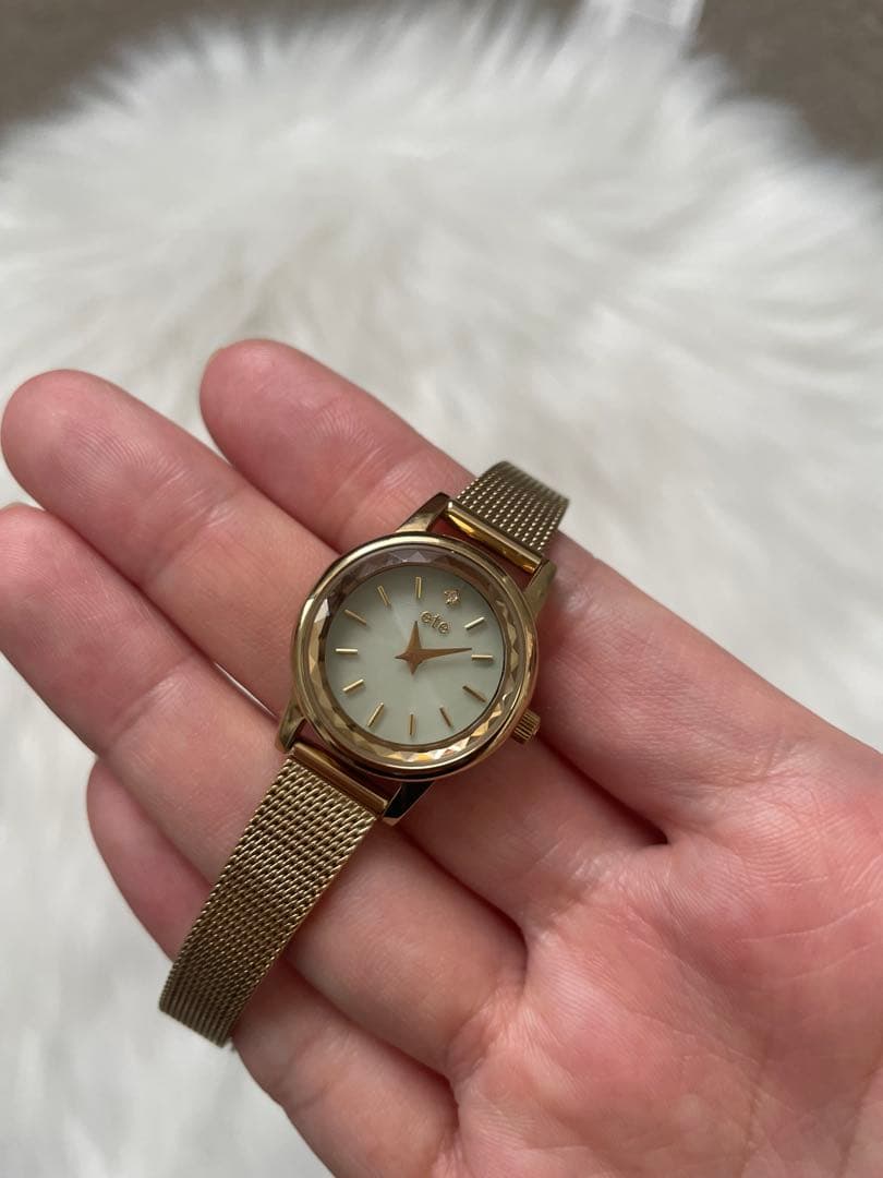 【超美品】ete ソーラーウォッチ メッシュベルト