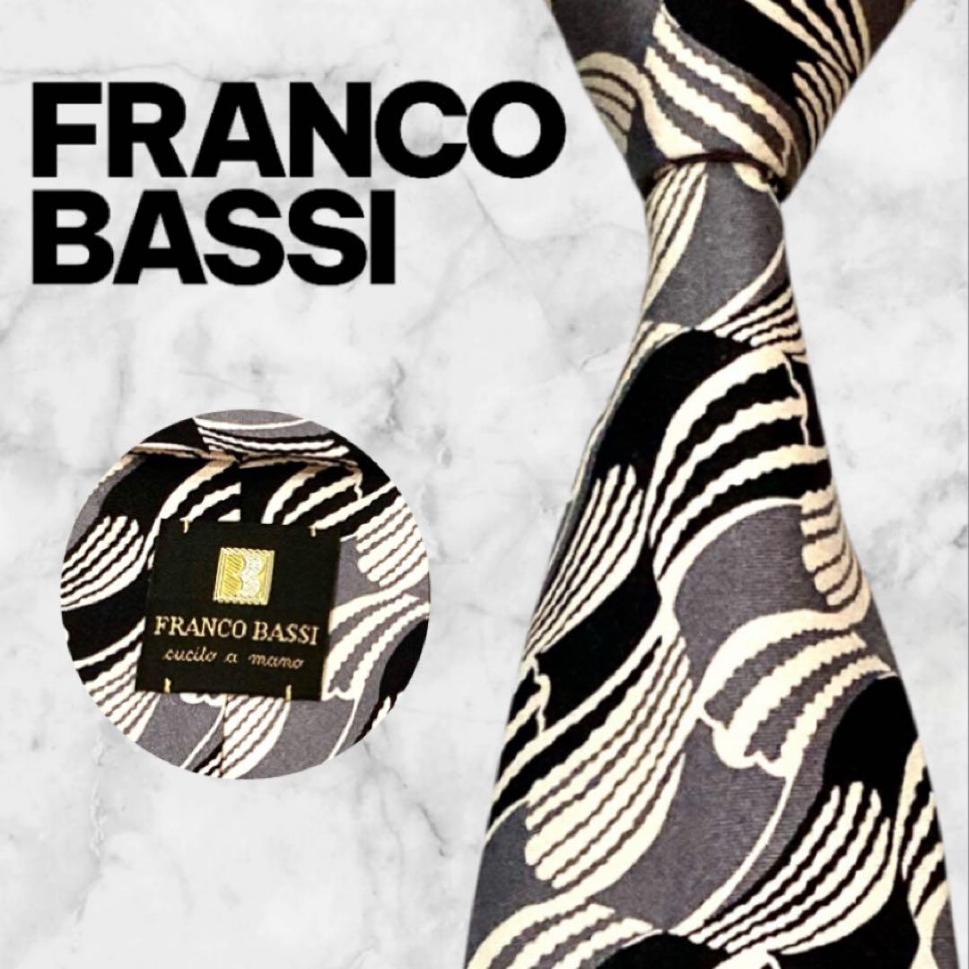 FRANCO BASSI/フランコバッシ ネクタイ グレー 総柄