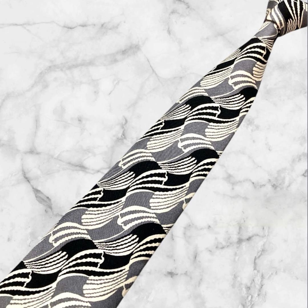 FRANCO BASSI/フランコバッシ ネクタイ グレー 総柄