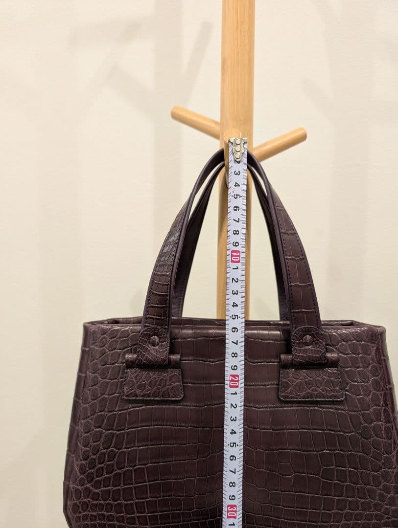 希少　ダークパープル クロコダイルハンドバッグ