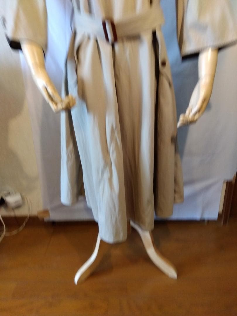 【新品】儀右ヱ門KURUMI ベルト付きワンピ　サイズフリー　一部久留米絣