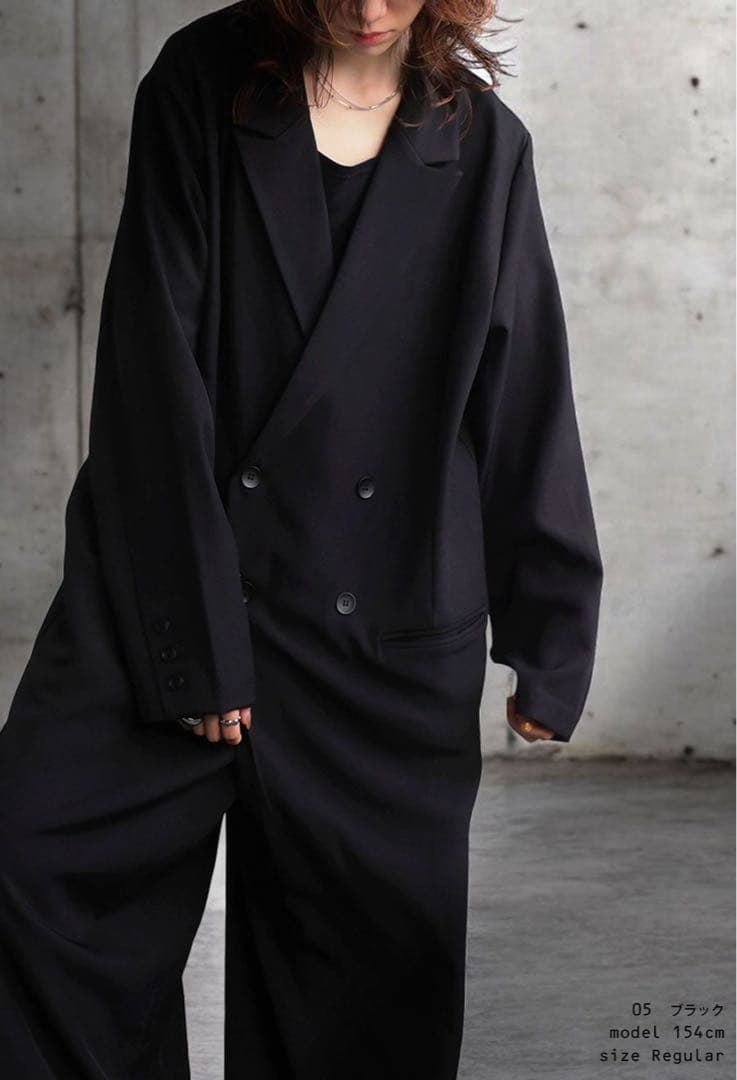 【新品】ANTIQUA KYO ダブルボタン オールインワン　Plusサイズ