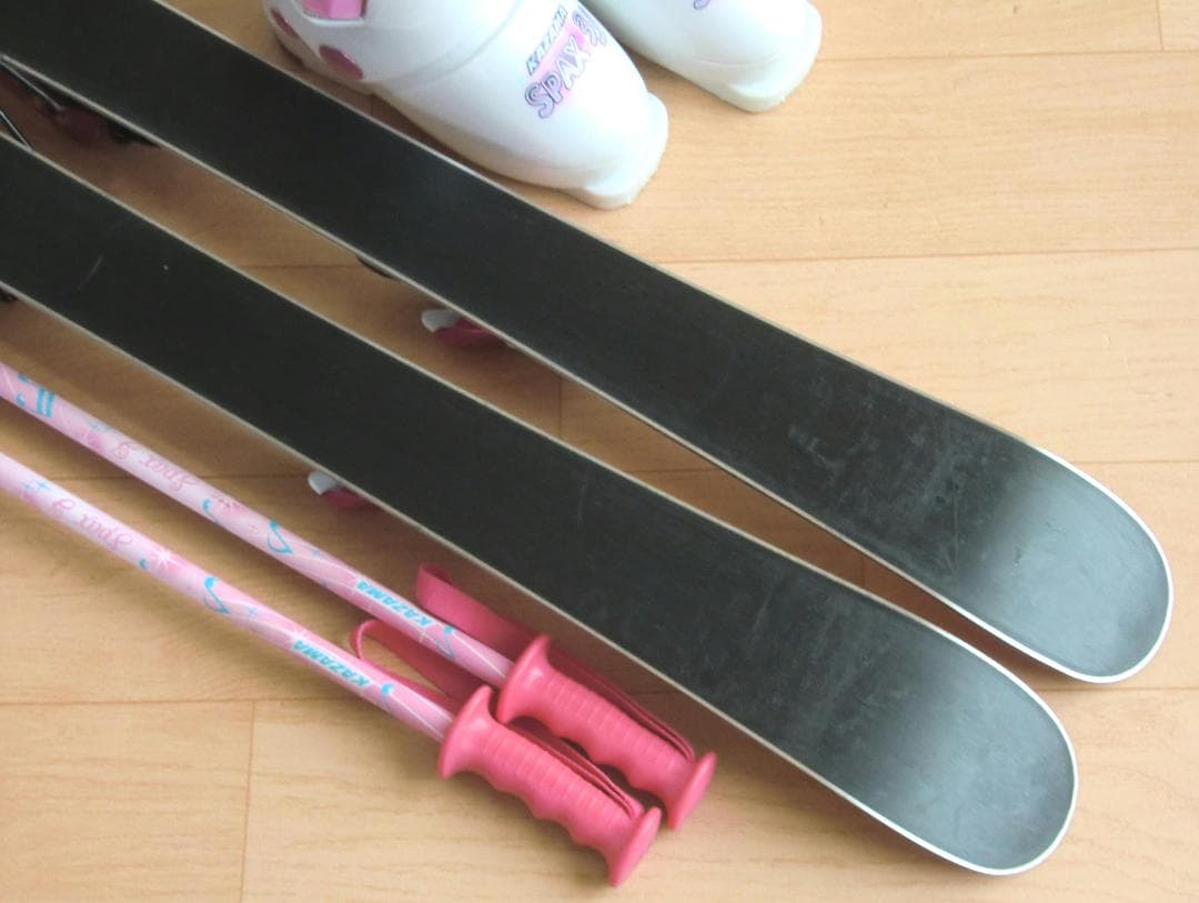 ■■送料無料■KAZAMA■子供用スキーセット■86/18■WAX済■女の子■■