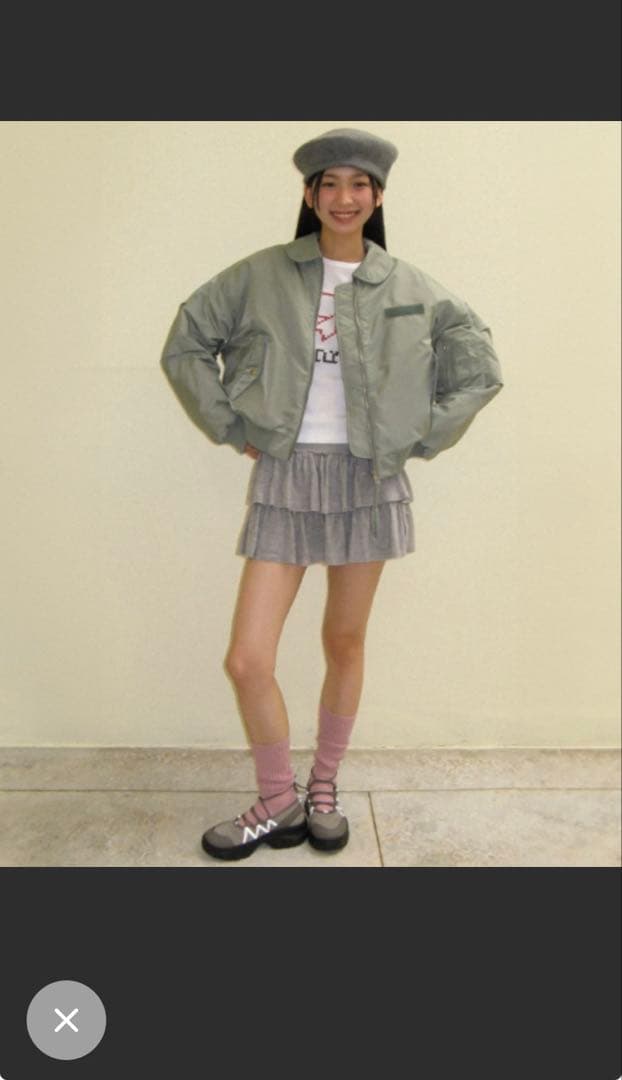 オリーブグリーン ナイロンジャケット Mサイズ