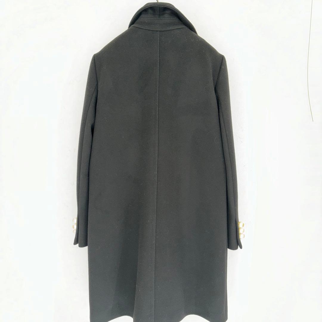 美品【GUCCI 】黒 チェスターコート パールボタン　size40細身