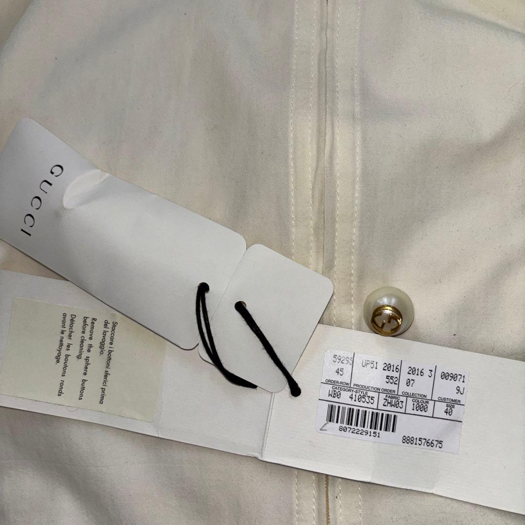 美品【GUCCI 】黒 チェスターコート パールボタン　size40細身