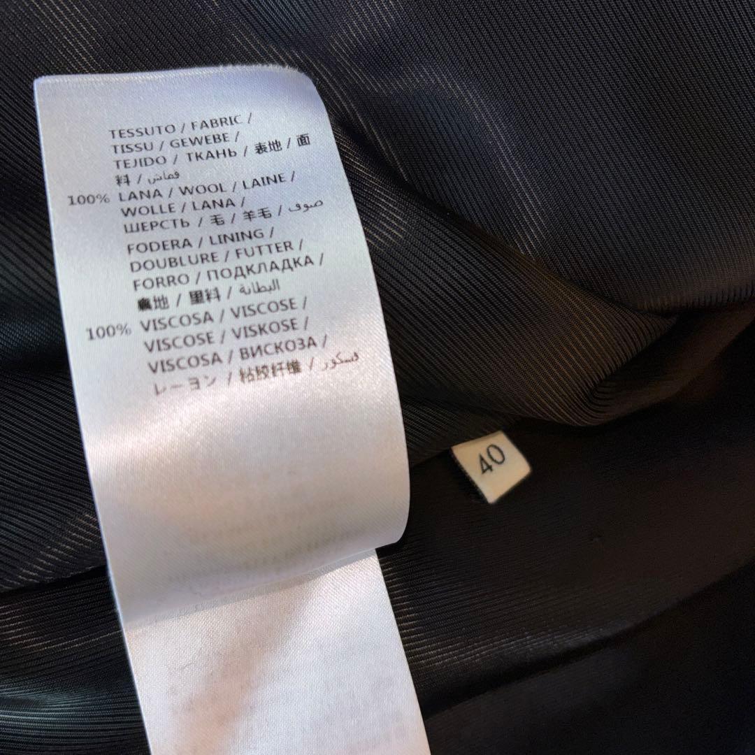 美品【GUCCI 】黒 チェスターコート パールボタン　size40細身