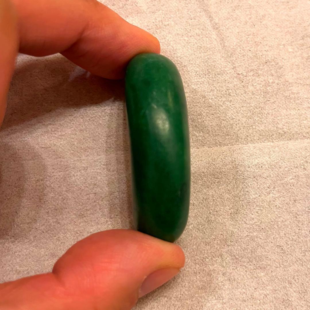 ※※最終値下げ+土日限定価格※※ 希少　古墳期　勾玉　萌葱色　翡翠
