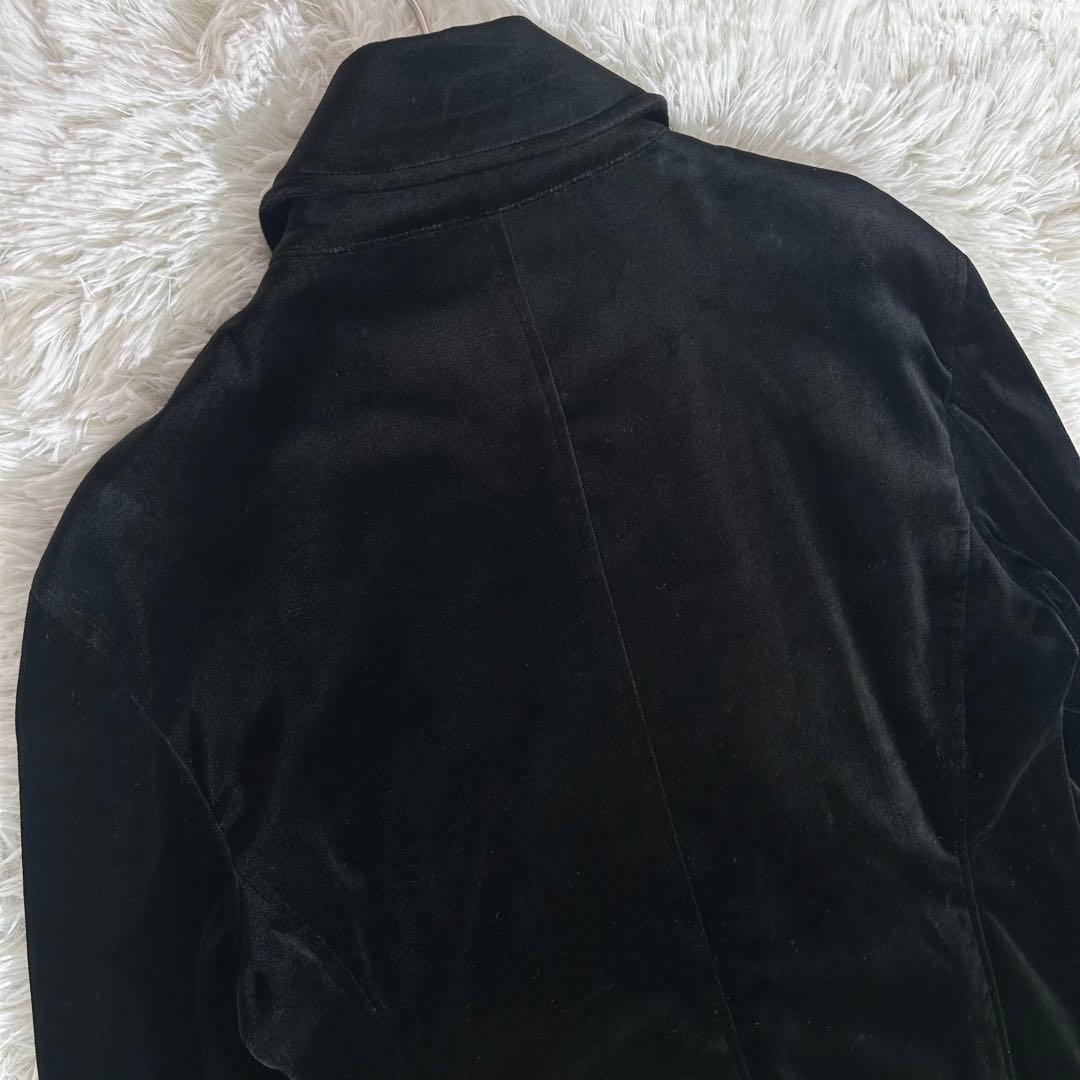 【美品】バーバリーブラックレーベル ベロア ピーコート ナポレオン 銀ボタン