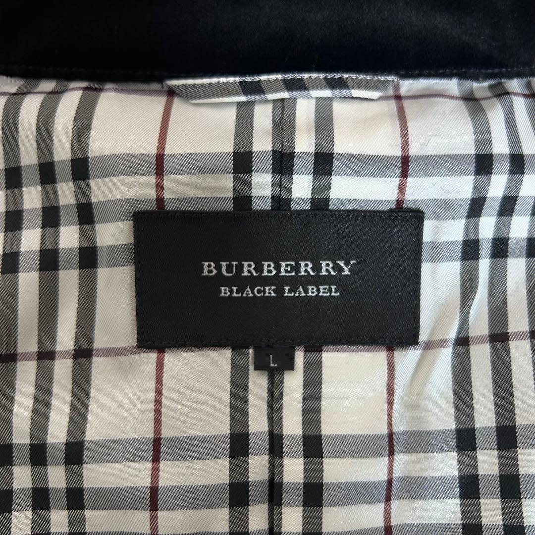 【美品】バーバリーブラックレーベル ベロア ピーコート ナポレオン 銀ボタン