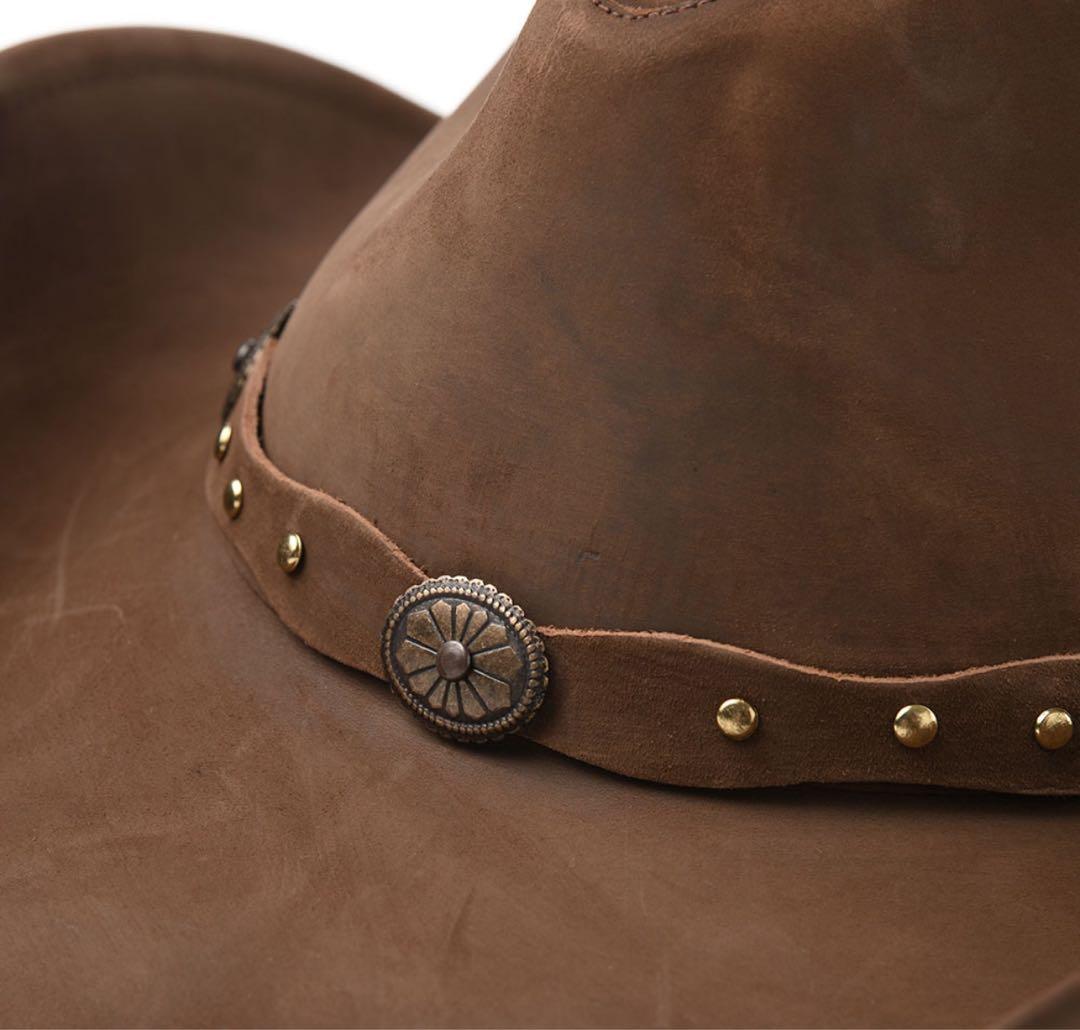 【希少】STETSON ステットソン カウボーイハット レザー製 廃盤モデル