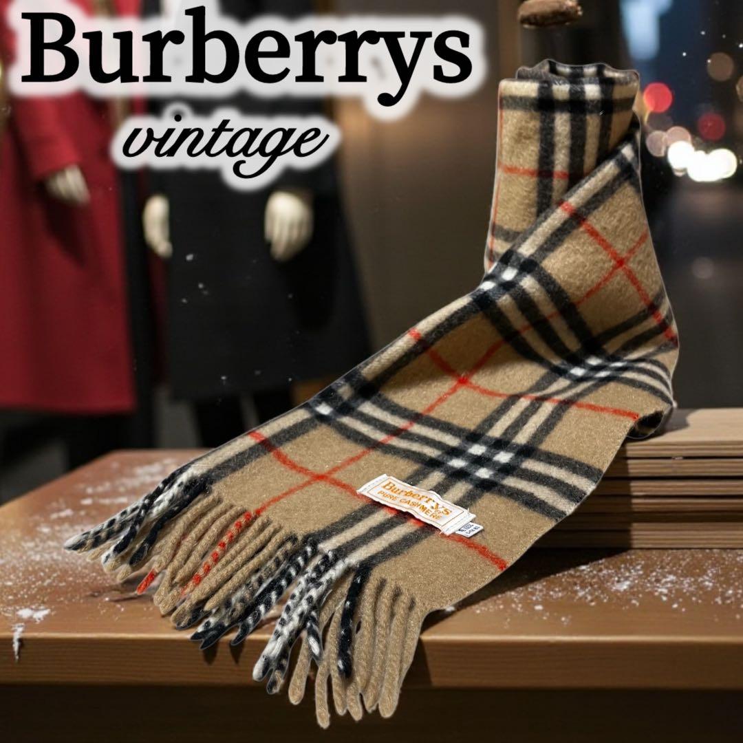 レア✨美品✨バーバリー カシミヤ マフラー ノバチェック 80’s ヴィンテージ