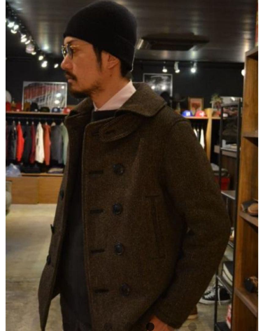 ヤ*ス様 激シブラディアル厚手ブラウンズビーチ ビーチクロス ピーコート40