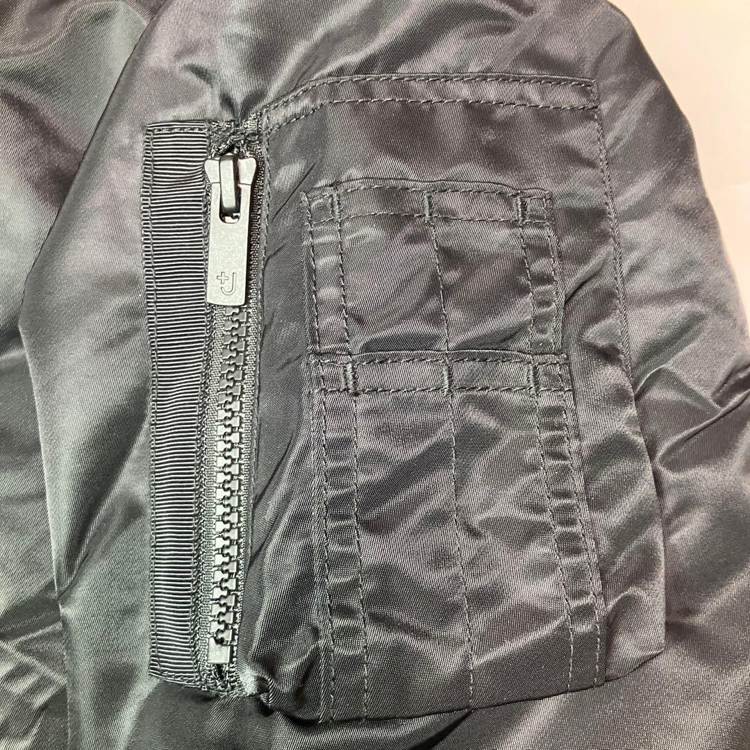 【美品】ユニクロ　UNIQLO ＋J オーバーサイズMA‐1ダウン　黒　XS