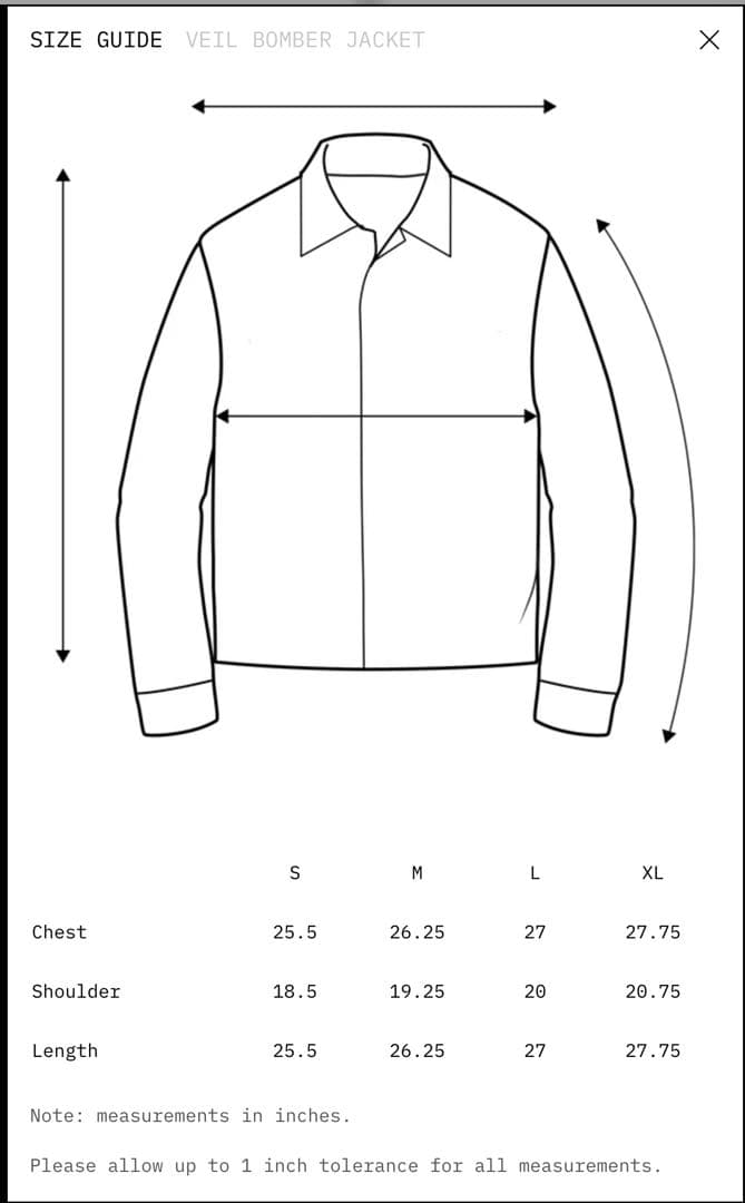 ジャケット・アウター SOMAR VEIL BOMBER JACKET M vujade