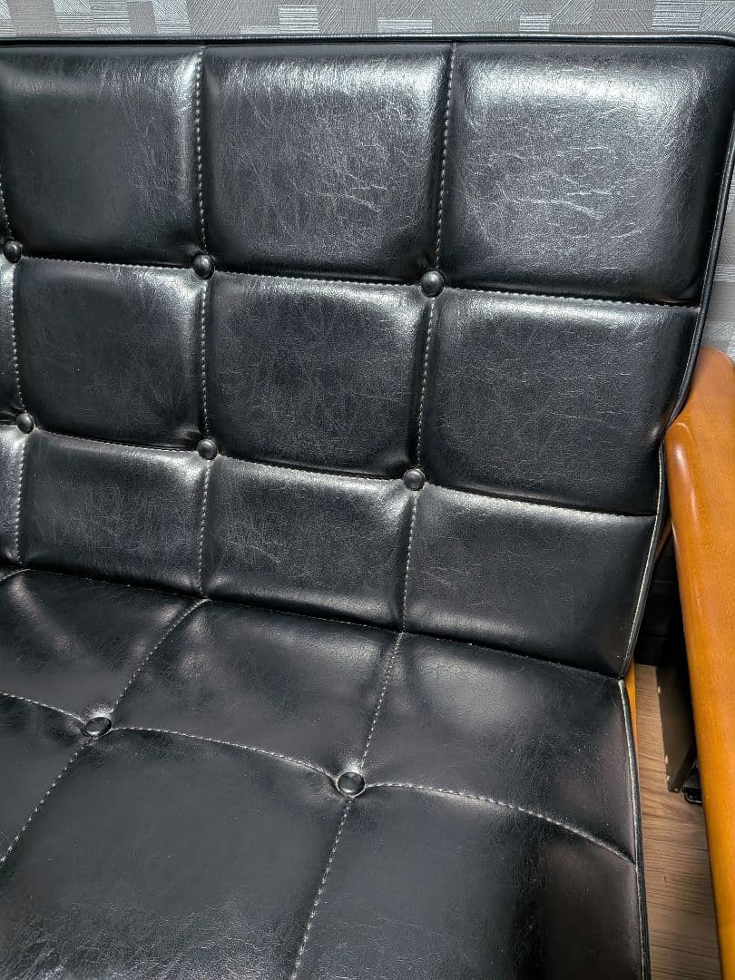 カリモク60 Kチェア 2シーター 2人用 黒 モダン