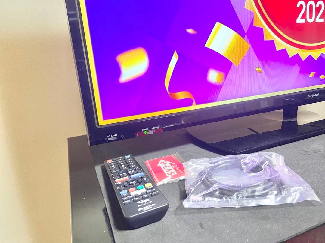 シャープ 40型液晶テレビ 40H40（2017年製）◆互換リモコン・B-CAS