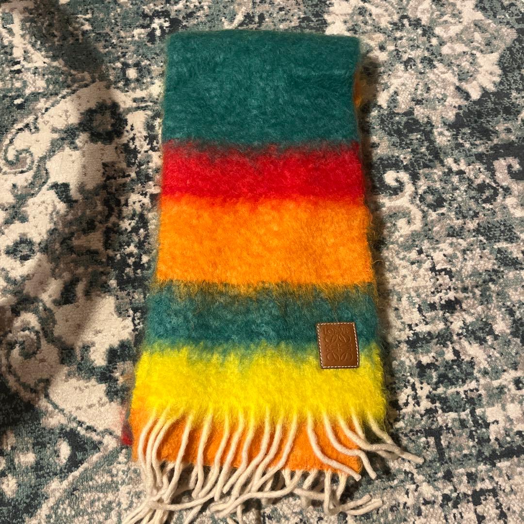 【値下げ】LOEWE ロエベ モヘア マフラー カラフルマフラー グラデーション