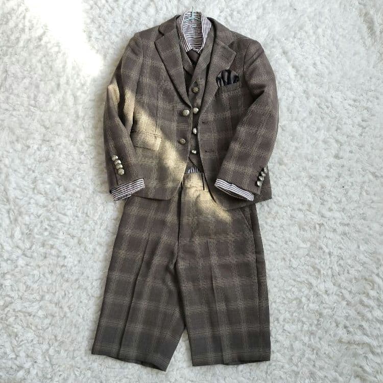 ダブルエフバイワンダーファクトリー 男の子 120 フォーマルスーツセットアップ