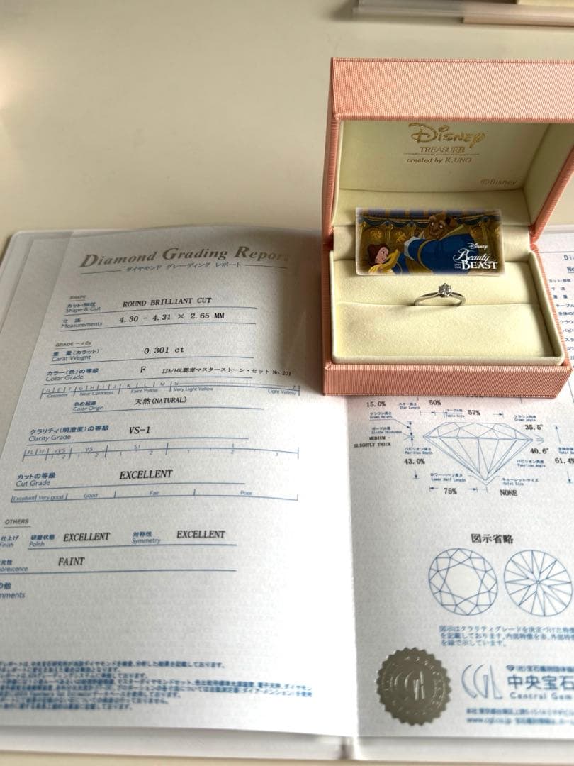 【K.UNO】The Enchanted Rose 『美女と野獣』婚約指輪