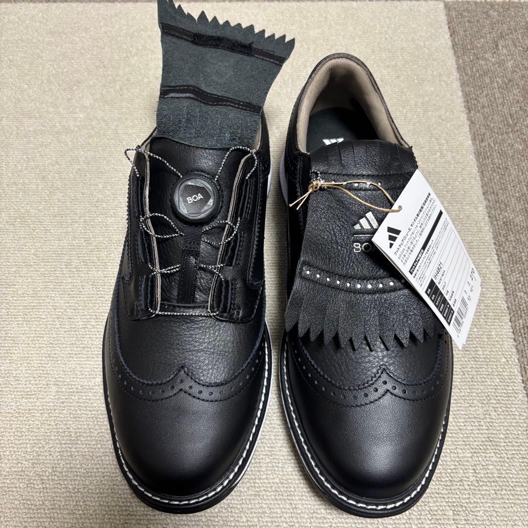 【希少】【新品】アディダス レザーゴルフシューズ スパクレス 27cmブラック