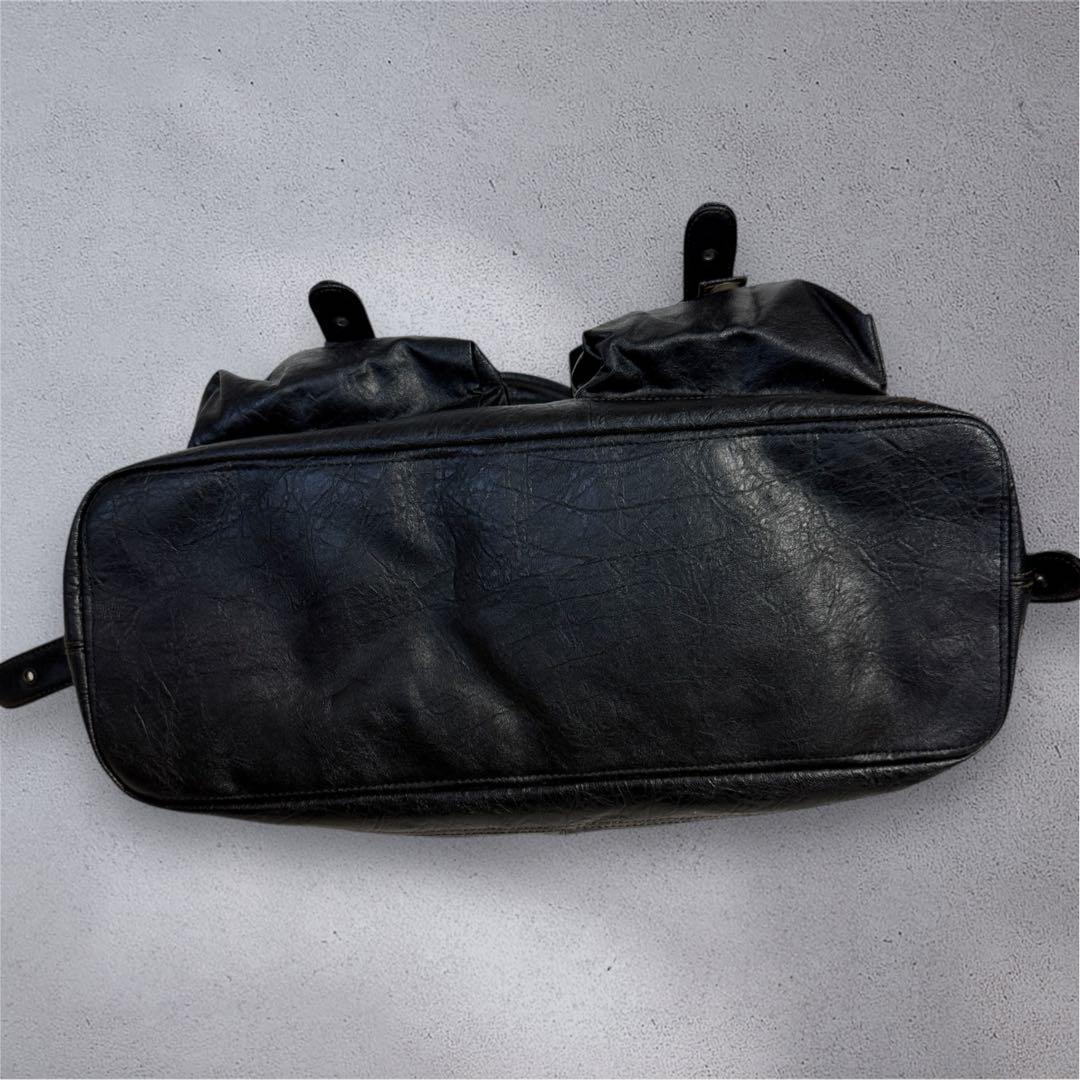 バッグ y2k archive leather Bostonbag black 00s