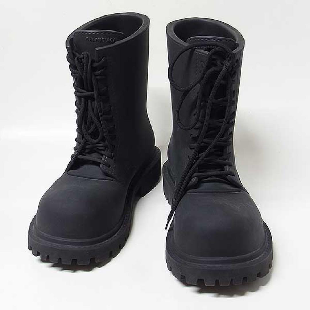 【BALENCIAGA】ステロイドブーツ レースアップ ラバー 43