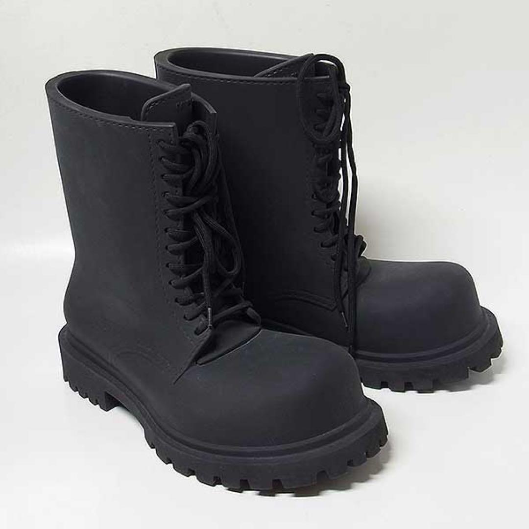 【BALENCIAGA】ステロイドブーツ レースアップ ラバー 43