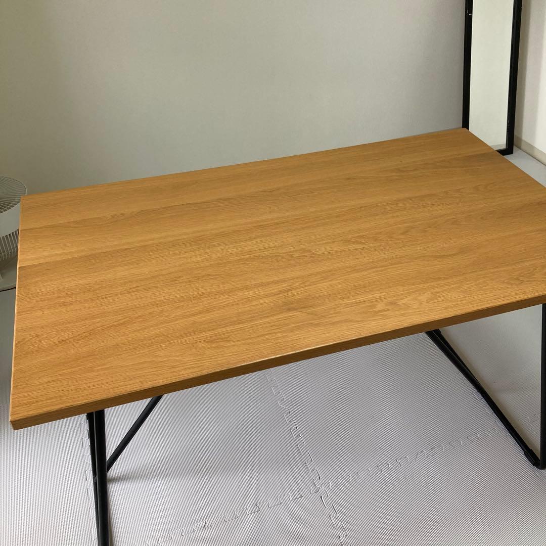 無印良品 MUJI 木製折りたたみテーブル オーク材突板　幅120㎝