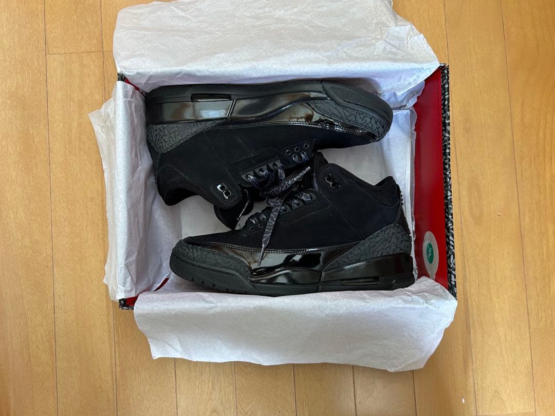 シューズ(男性用) NIKE AIR JORDAN 3 RETRO BLACK CAT 26.5cm