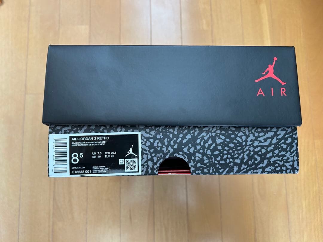 シューズ(男性用) NIKE AIR JORDAN 3 RETRO BLACK CAT 26.5cm