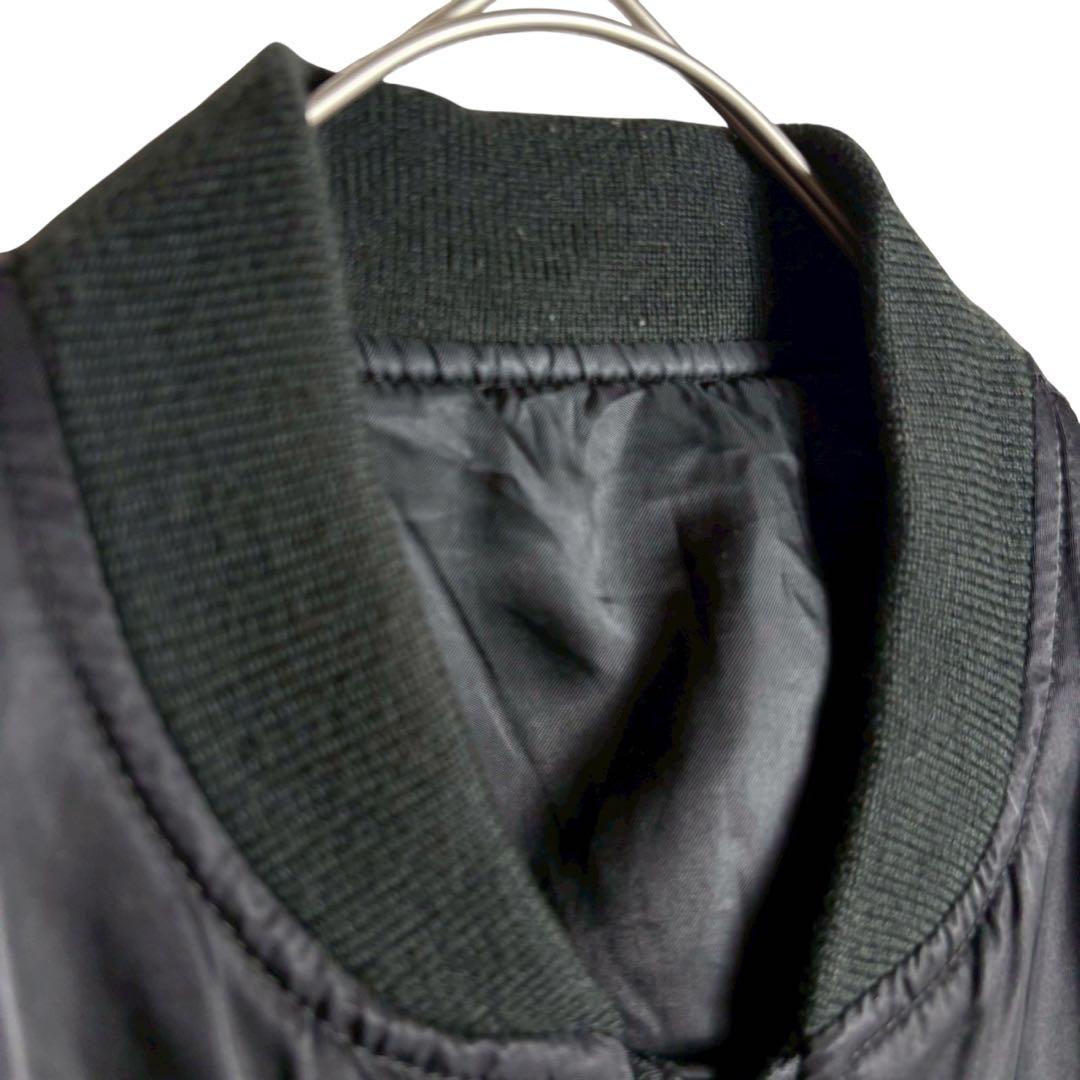 アヴィレックス　MA-1 フライトジャケット　リバーシブル　プリント　ブラックM