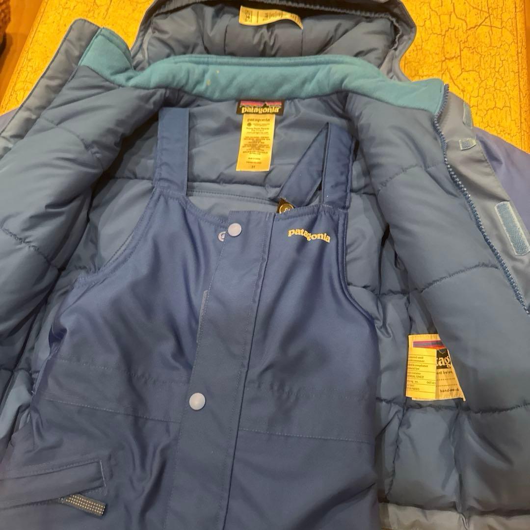 パタゴニア 子ども用 スキーウェア３Tサイズ ブルー　上下セット
