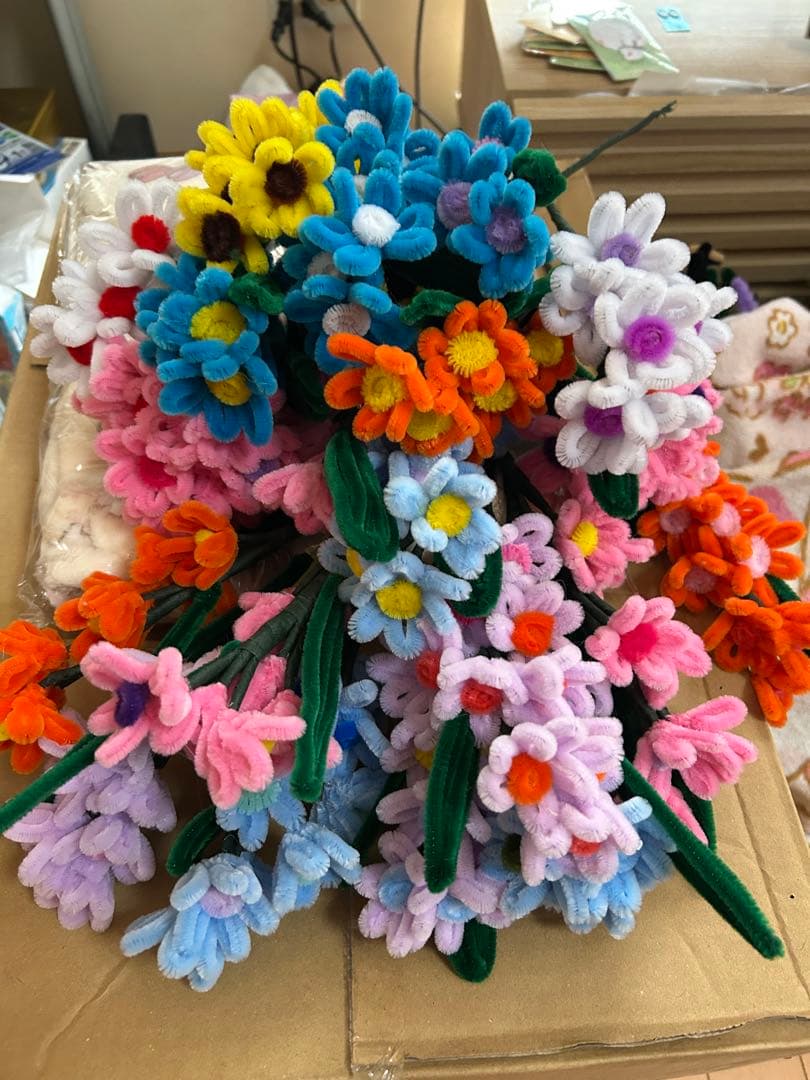 まりaカラフル造花アレンジメント