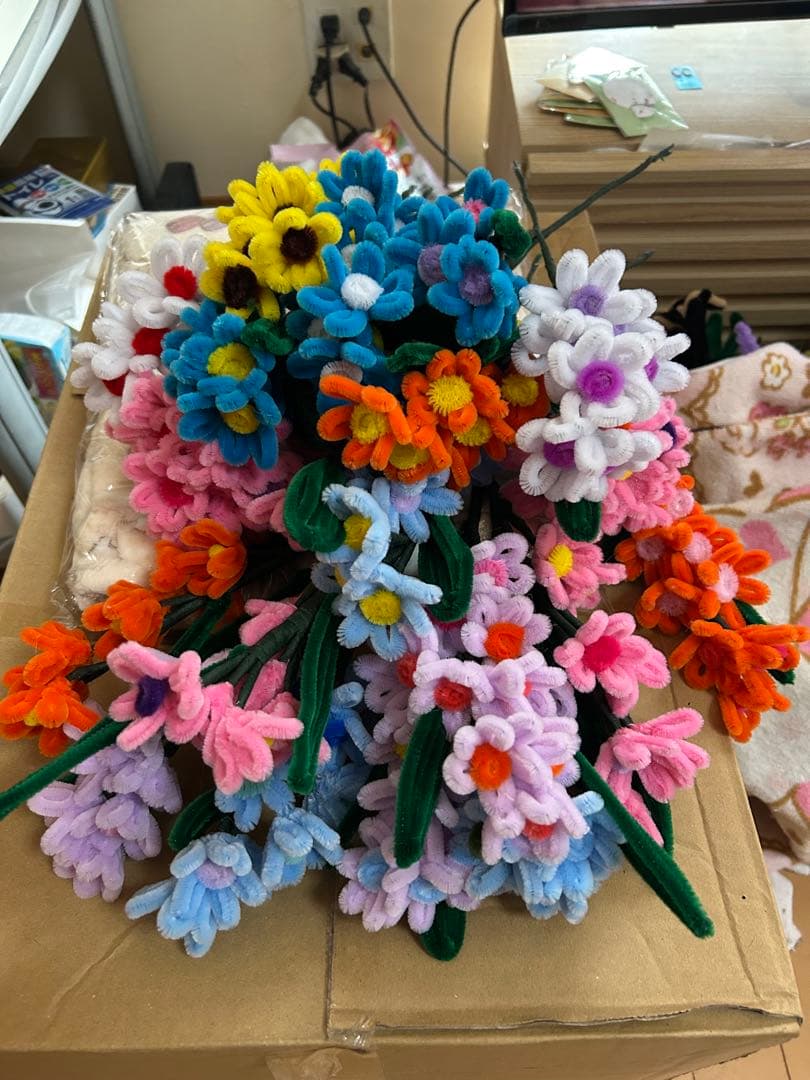 まりaカラフル造花アレンジメント