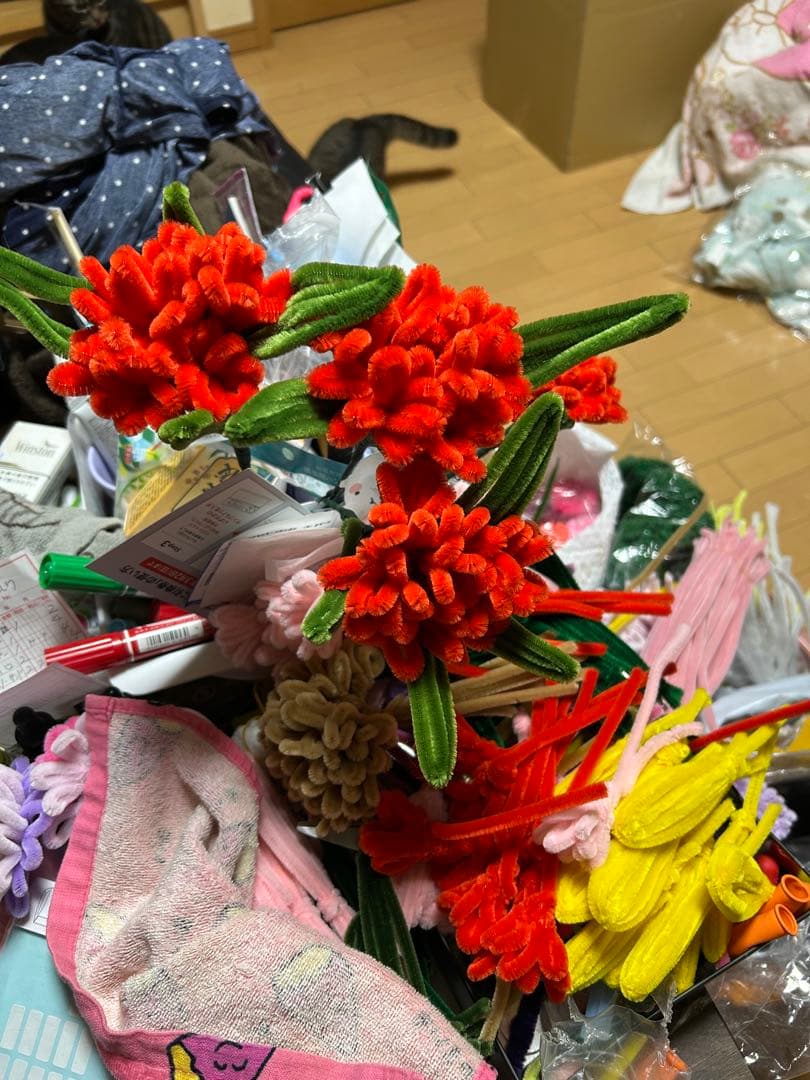 まりaカラフル造花アレンジメント