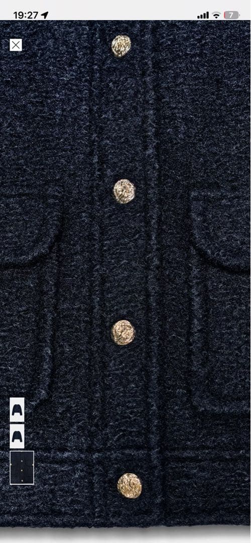 今期　zara ブークレジャケット　ネイビー　　M