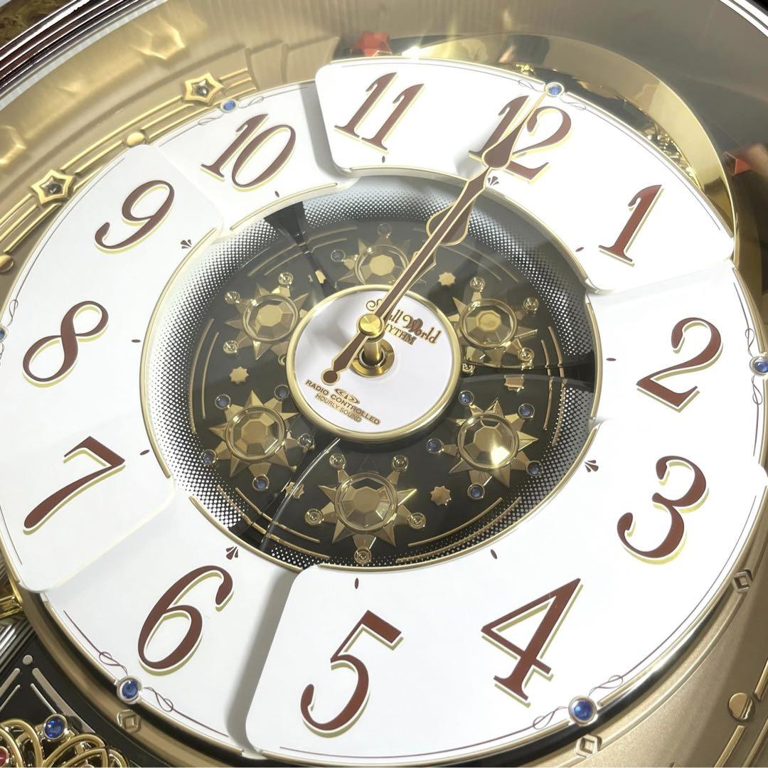 リズム からくり時計 スモールワールドブルーム 4MN499RH