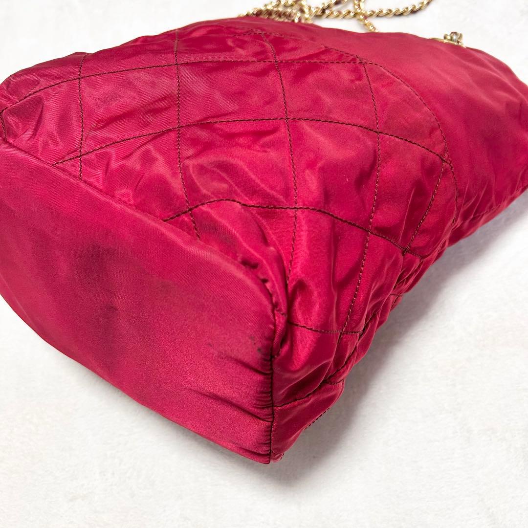 PRADA プラダ ナイロン キルティング チェーン ショルダーバッグ