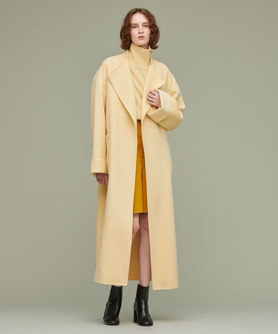 【uncrave WHITE】リバー ロングコート0訳あり