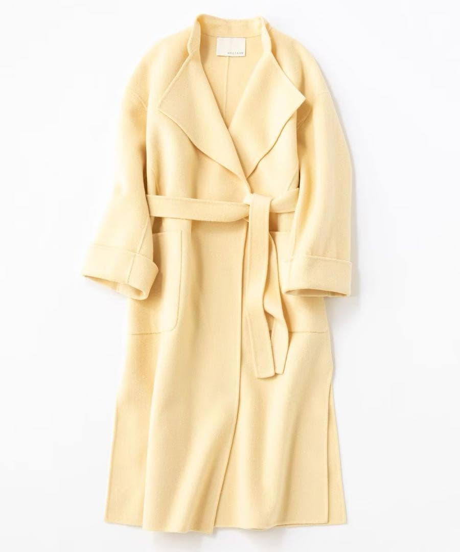 【uncrave WHITE】リバー ロングコート0訳あり