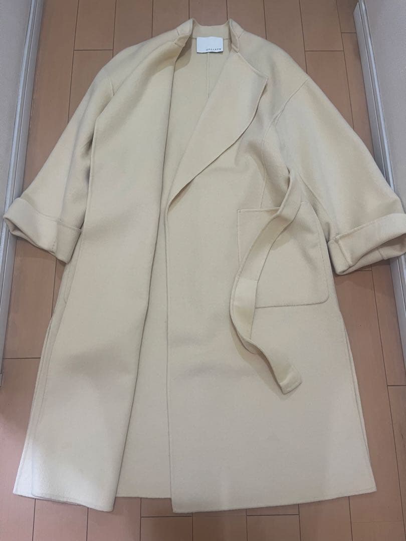 【uncrave WHITE】リバー ロングコート0訳あり