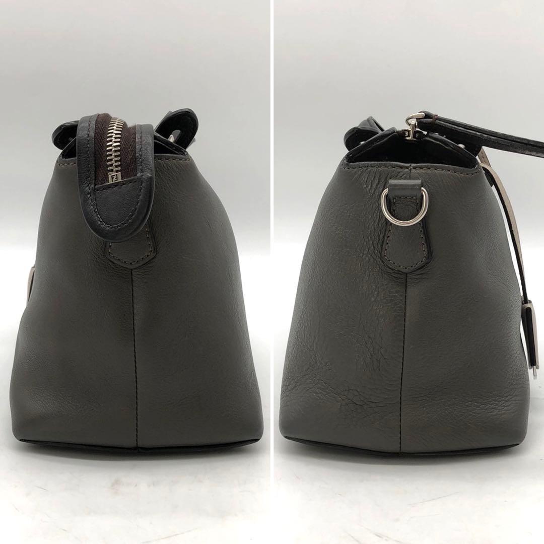 フェンディ ショルダーバッグ 2way バイザウェイ ミディアム レザー グレー