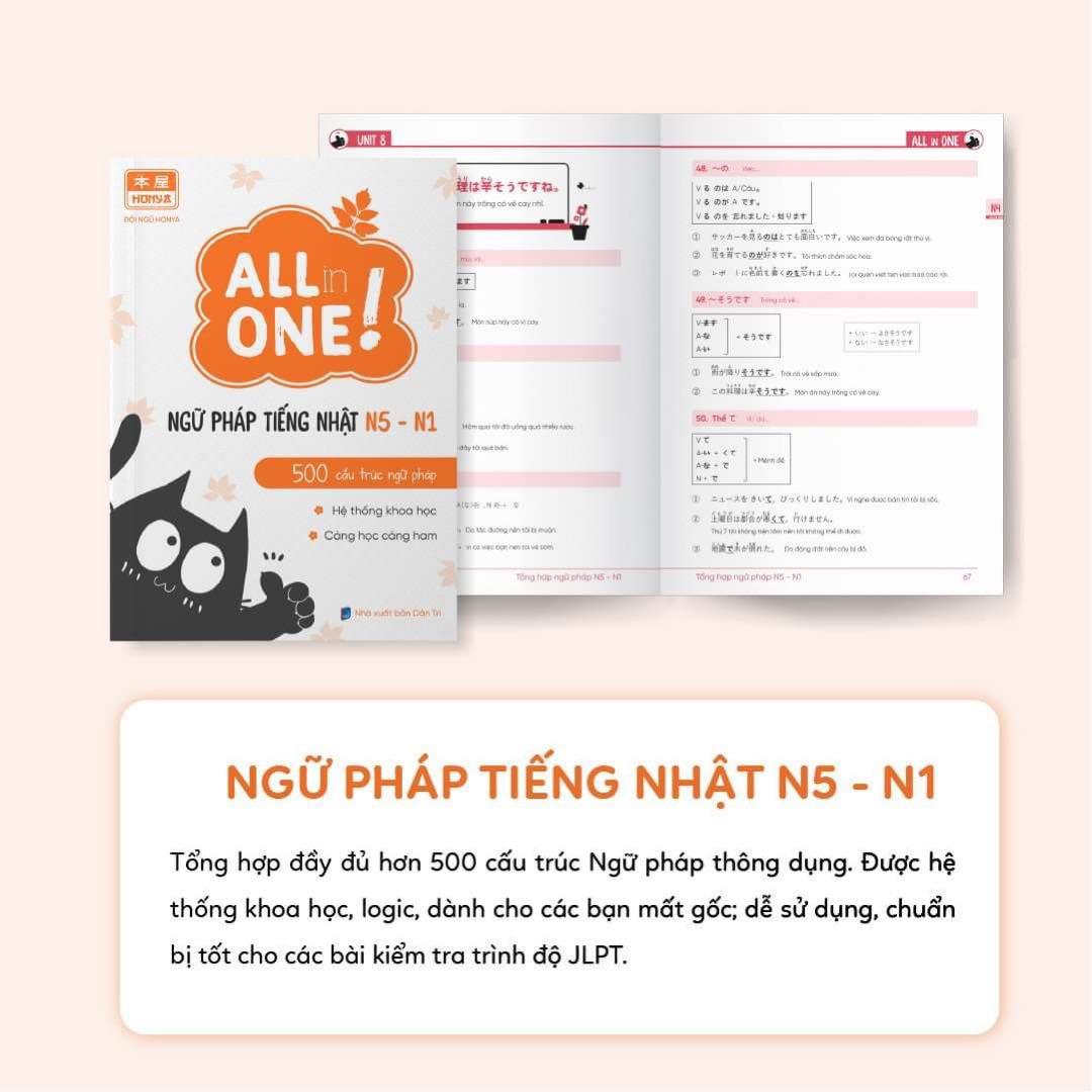 ALL IN ONE 日本語能力試験　５冊セット　プレゼント付き　ベトナム語版